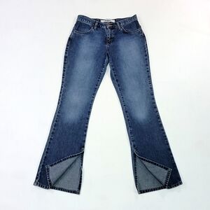 MAVI ♡ Sweet 'n Sexy 510 Michelle Split Flare Leg Distressed Denim Jeans 27/32